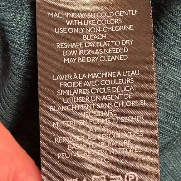 NWT ANTHROPOLOGIE PILCRO Andie Ribbed Tissue Top  Teal Women’s Size Medium - Picture 9 of 9